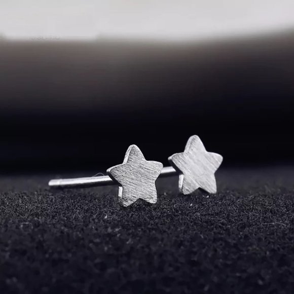 14k Gold Dainty Star Stud Earrings Sterling Silver